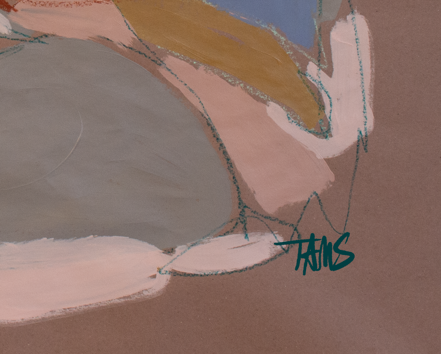 Hold On A Minute - Earthy Abstract Print on Paper by Tamara Brink | Free Shipping