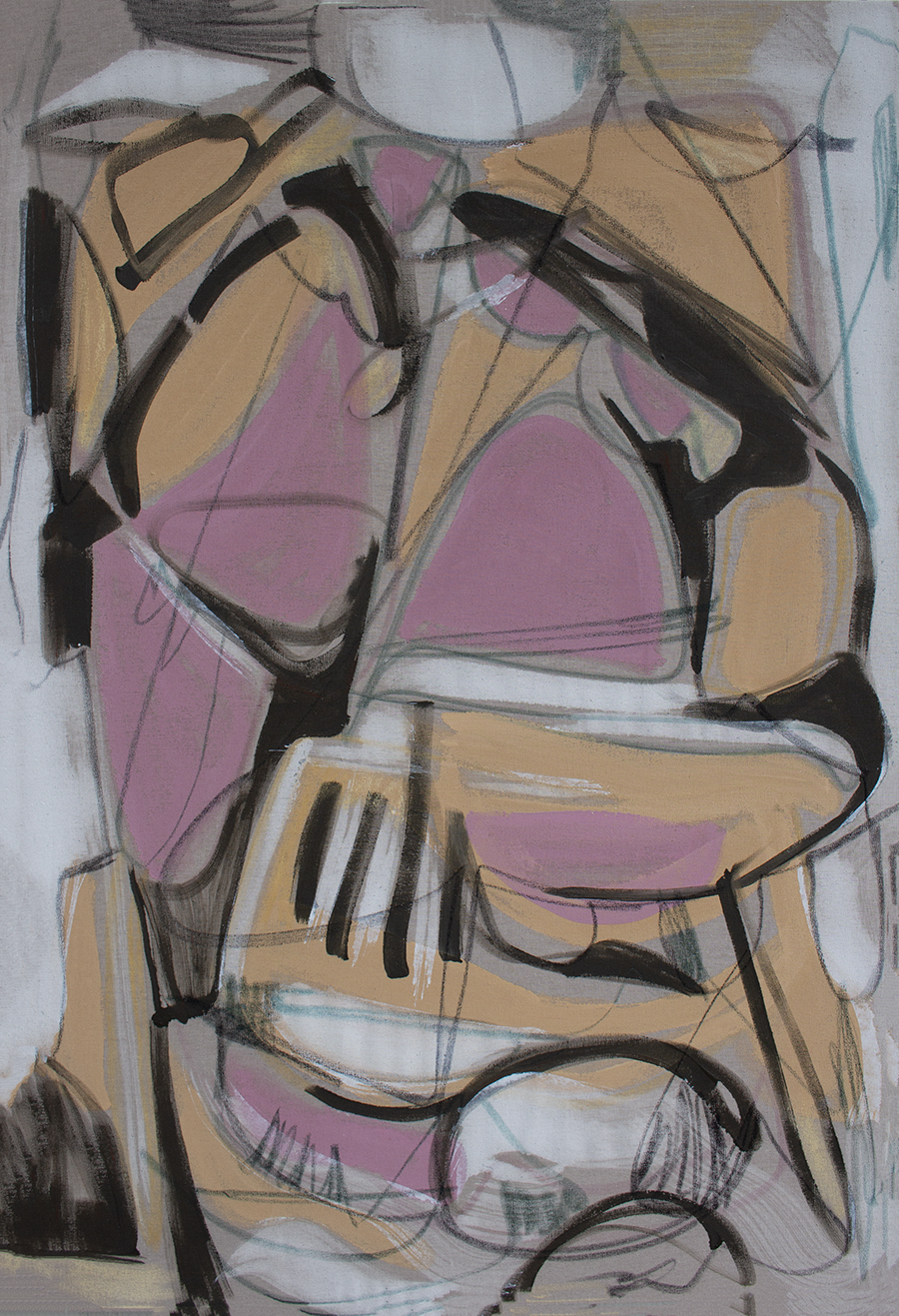 Stay In- Original Painting on Stretched Linen by Tamara Brink