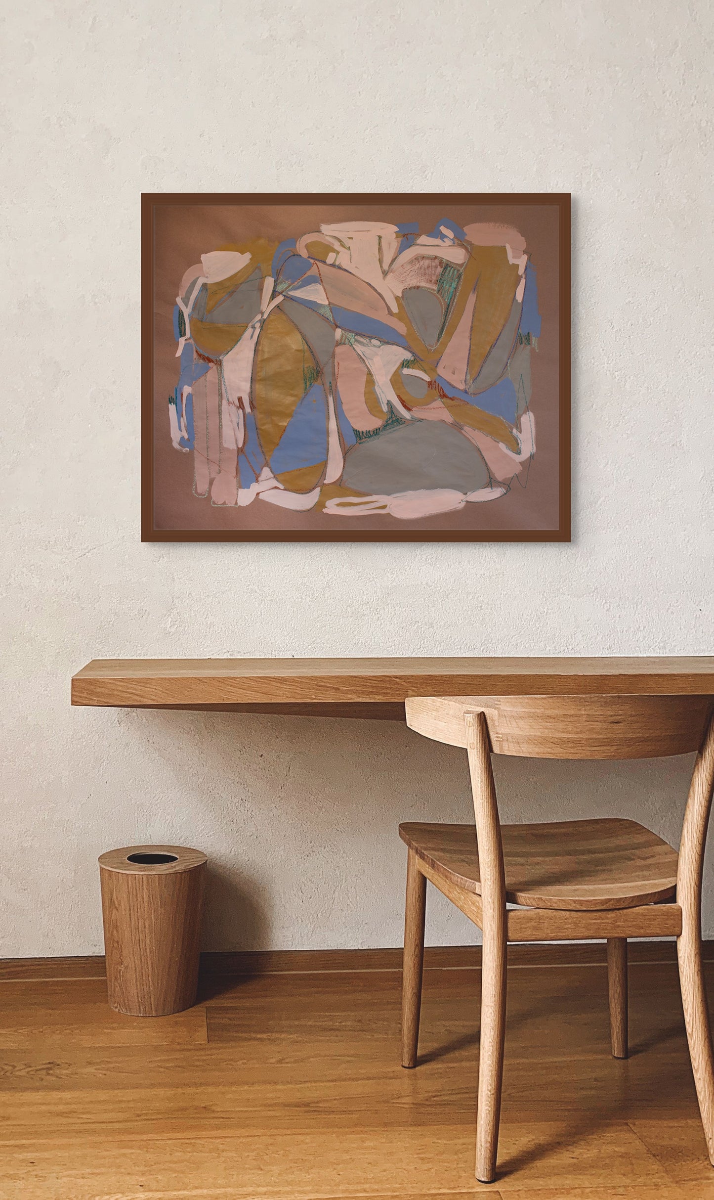 Hold On A Minute - Earthy Abstract Print on Paper by Tamara Brink | Free Shipping