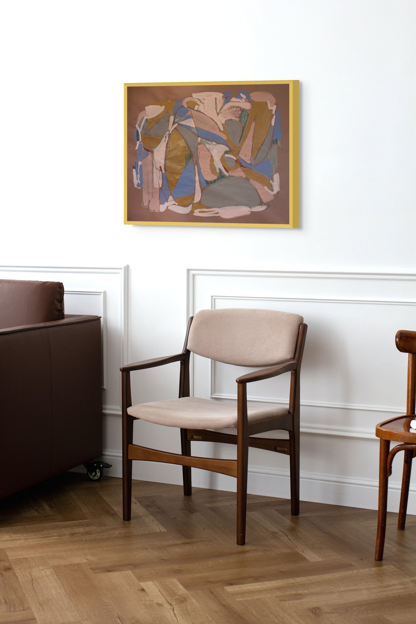 Hold On A Minute - Earthy Abstract Print on Paper by Tamara Brink | Free Shipping