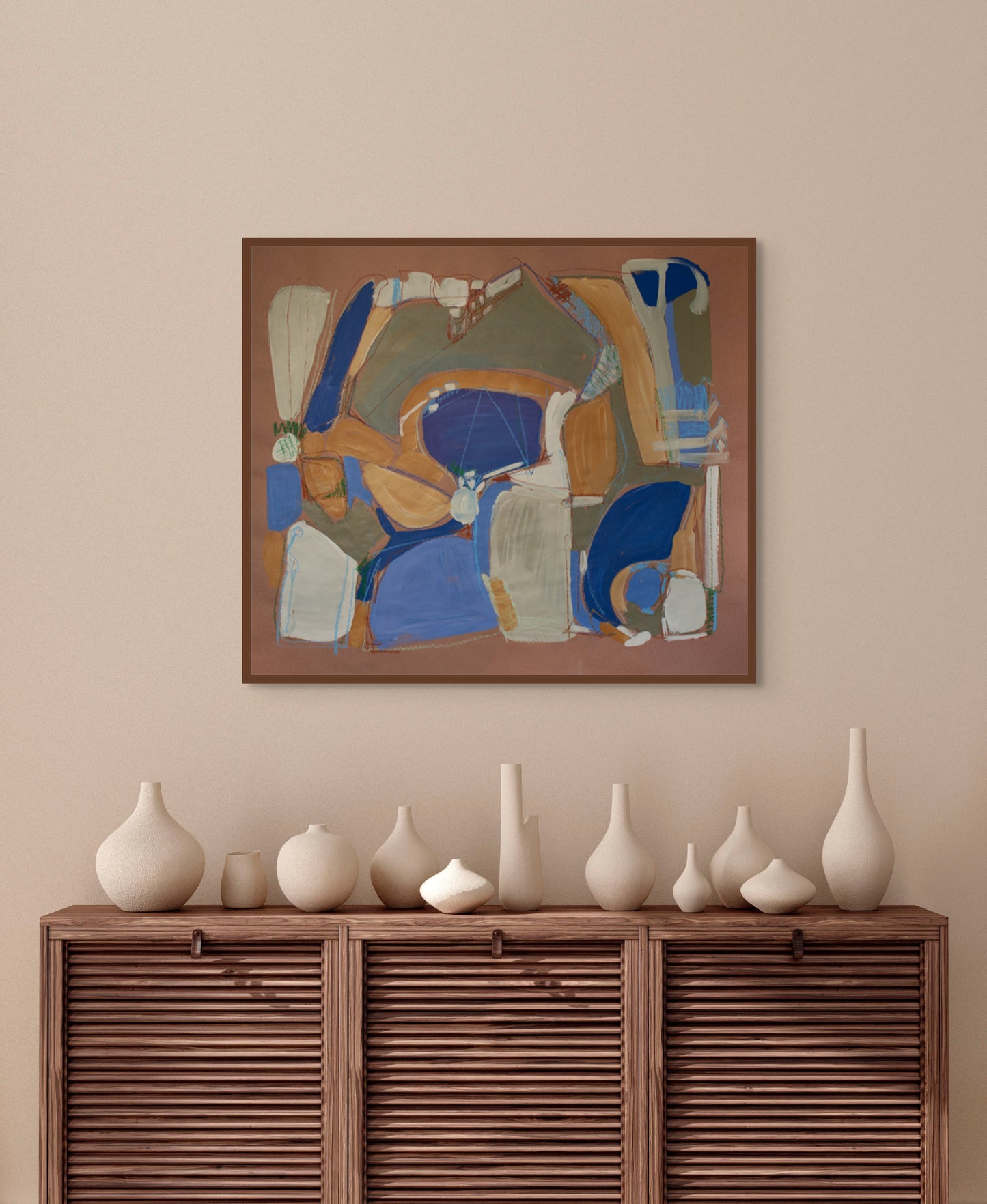 Ready When You Are - Sophisticated Paper Print by Tamara Brink | Abstract Art - Free Shipping