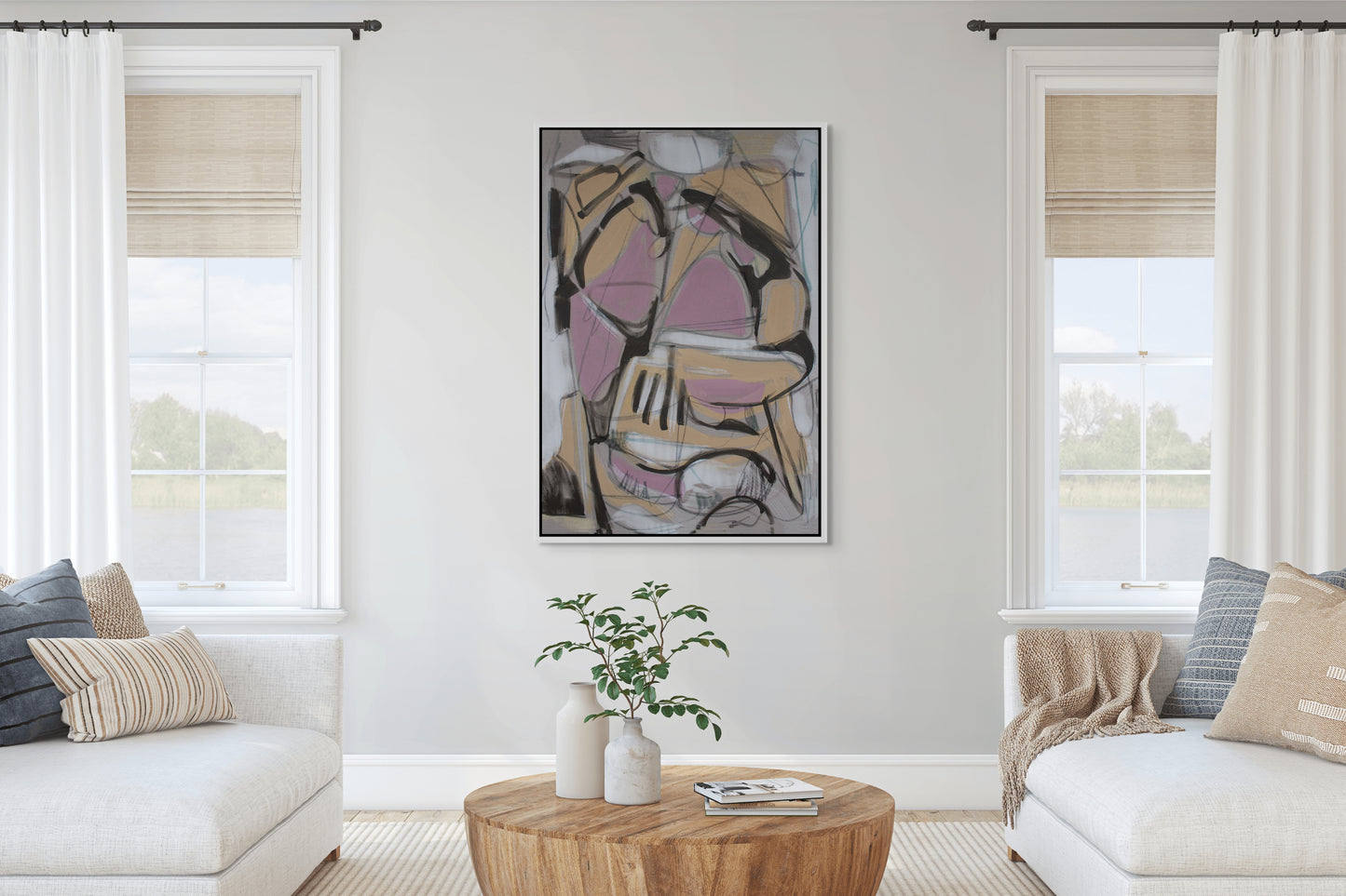 Stay In- Energetic Abstract Canvas Print by Tamara Brink | Free Shipping