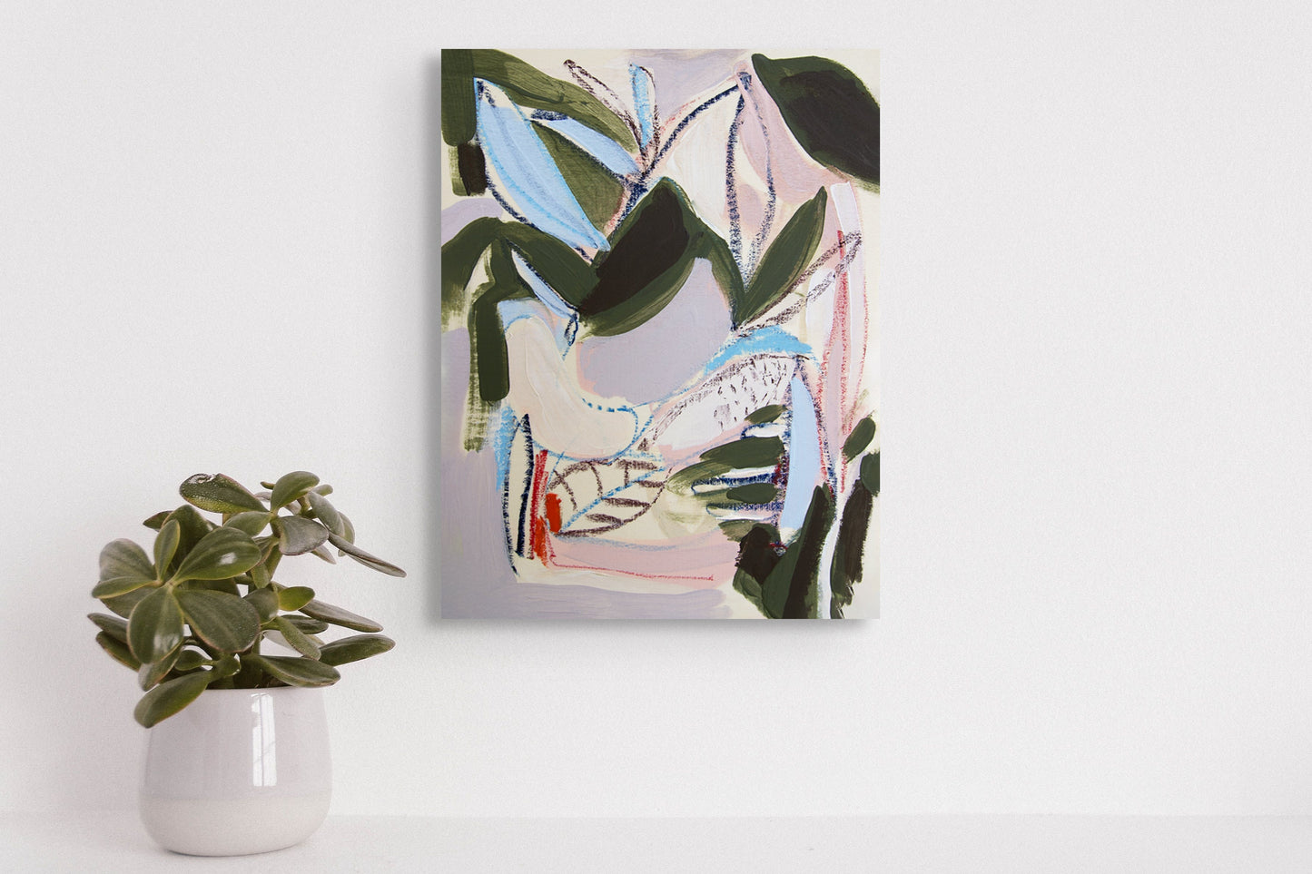 Side By Side – Original 9" x 12" Abstract Painting on Wood