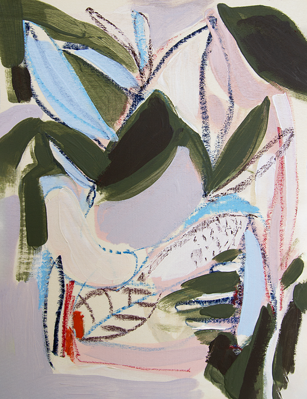 Side By Side – Original 9" x 12" Abstract Painting on Wood