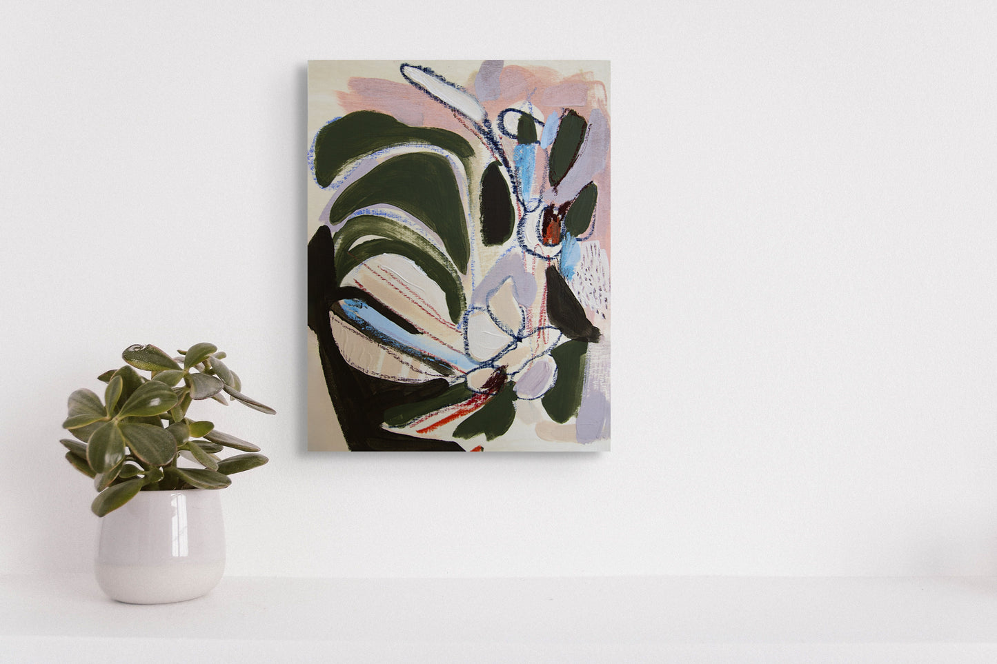 Still Here – Original 9" x 12" Abstract Painting on Wood