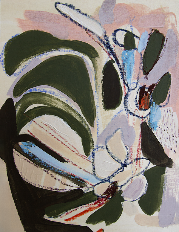 Still Here – Original 9" x 12" Abstract Painting on Wood